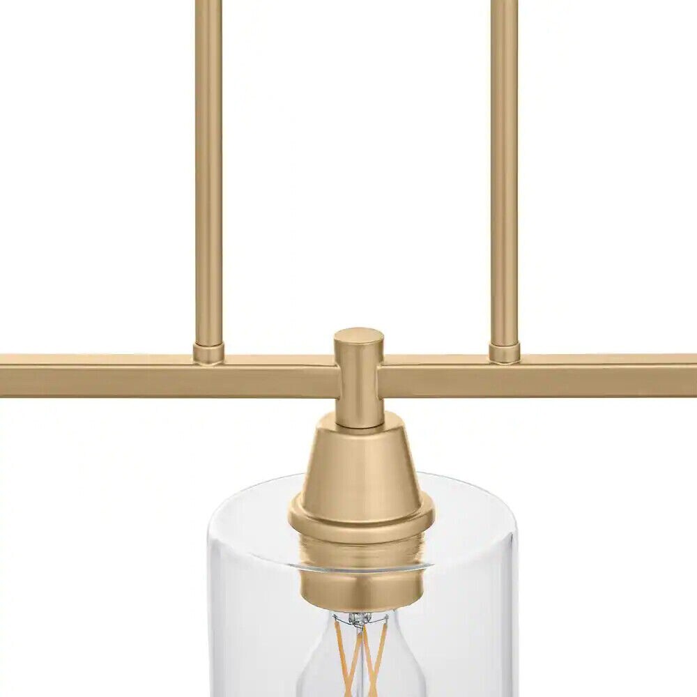 Hampton Bay Oron 3-Light Gold Linear Island Pendant Hanging Kitchen Lighting