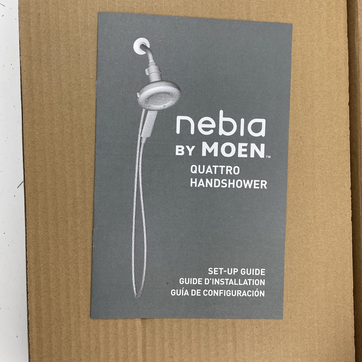 Moen N400H0BL Nebia Quattro Handheld Showerhead Magnetix Dock, Matte Black