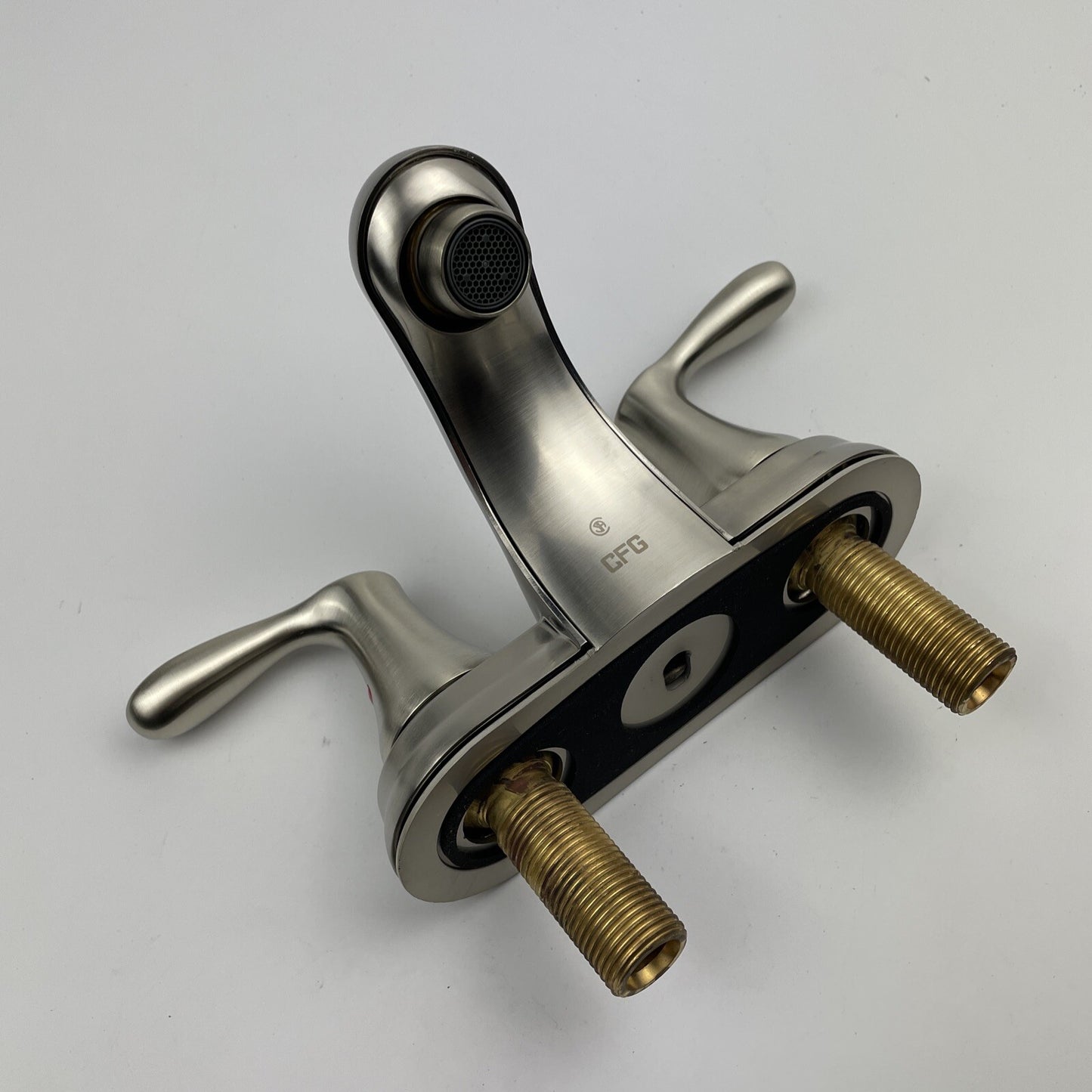 Moen Cornerstone 40225BN Brushed Nickel 2-Handle 4" Centerset Bathroom Faucet