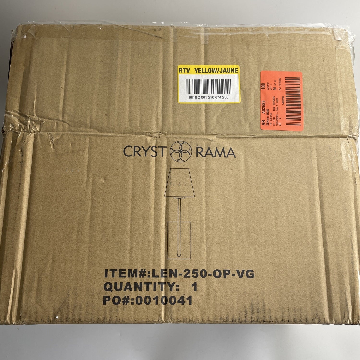 Crystorama Lena 1 Light Vibrant Gold Wall Mount Sconce LEN-250-OP-VG