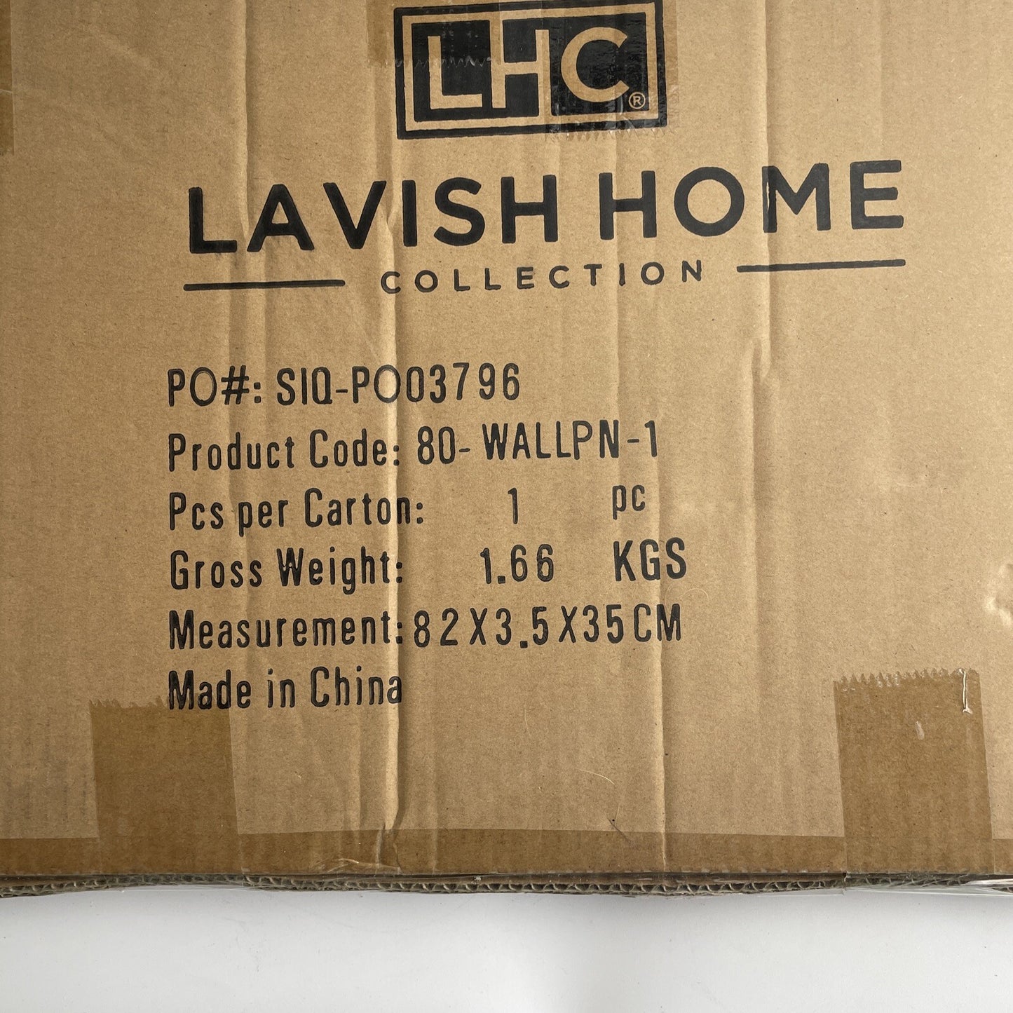 Lavish Home 80-WALLPN-1 Wall Décor, (L) 12.5” x (W) .44” x (H) 30.75”, Brown/Whi