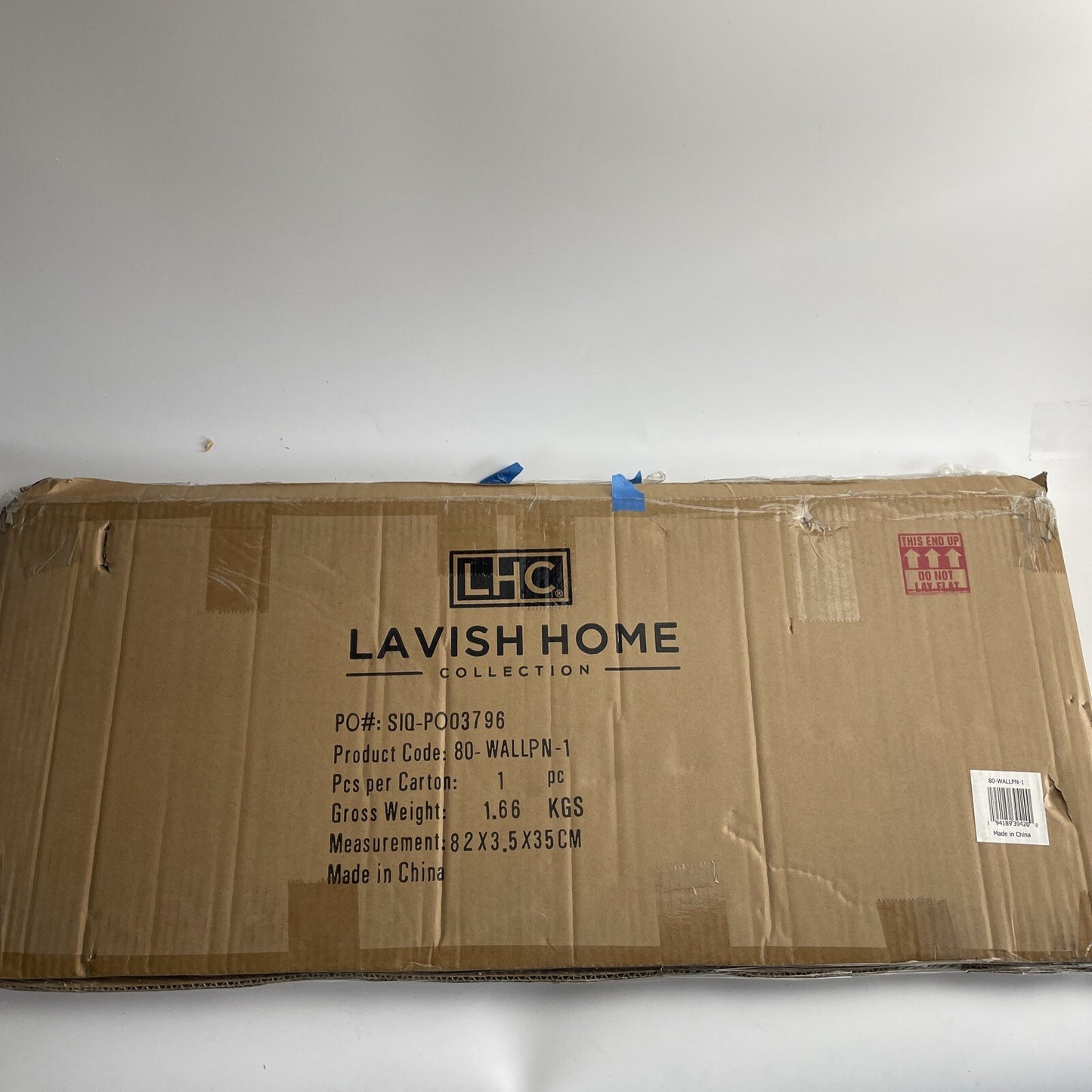 Lavish Home 80-WALLPN-1 Wall Décor, (L) 12.5” x (W) .44” x (H) 30.75”, Brown/Whi