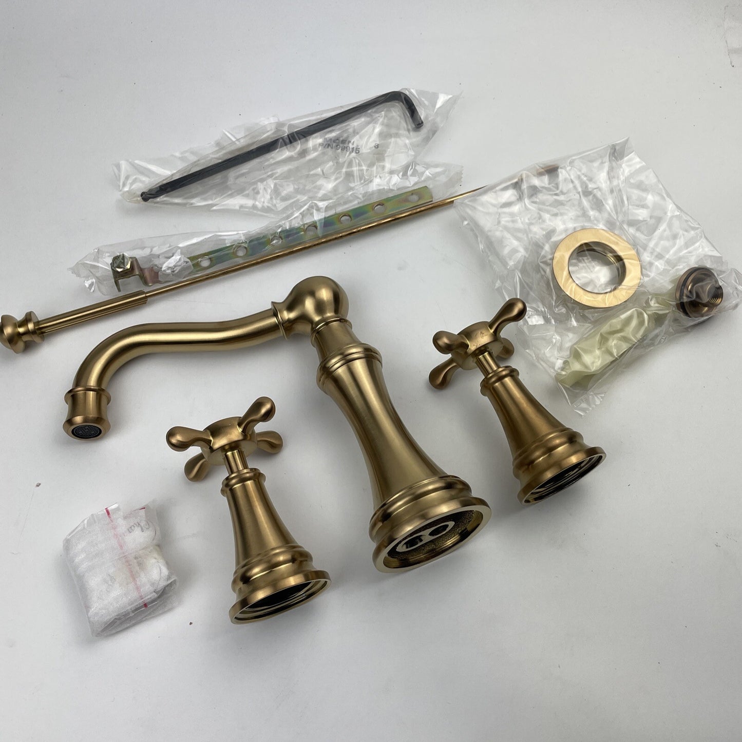 Moen TS42114BG Weymouth Two-Handle Widespread Bathroom Faucet Brushed Gold