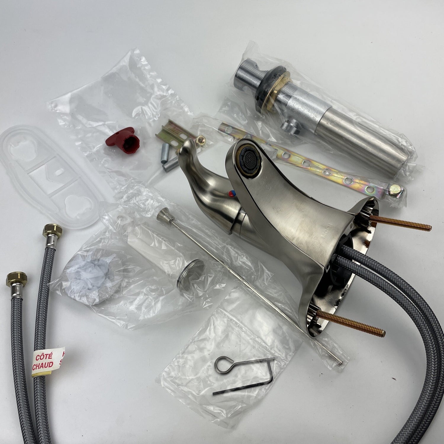 Moen 8437CBN Commercial M-Bition Lavatory Faucet w Drain Classic Brushed Nickel