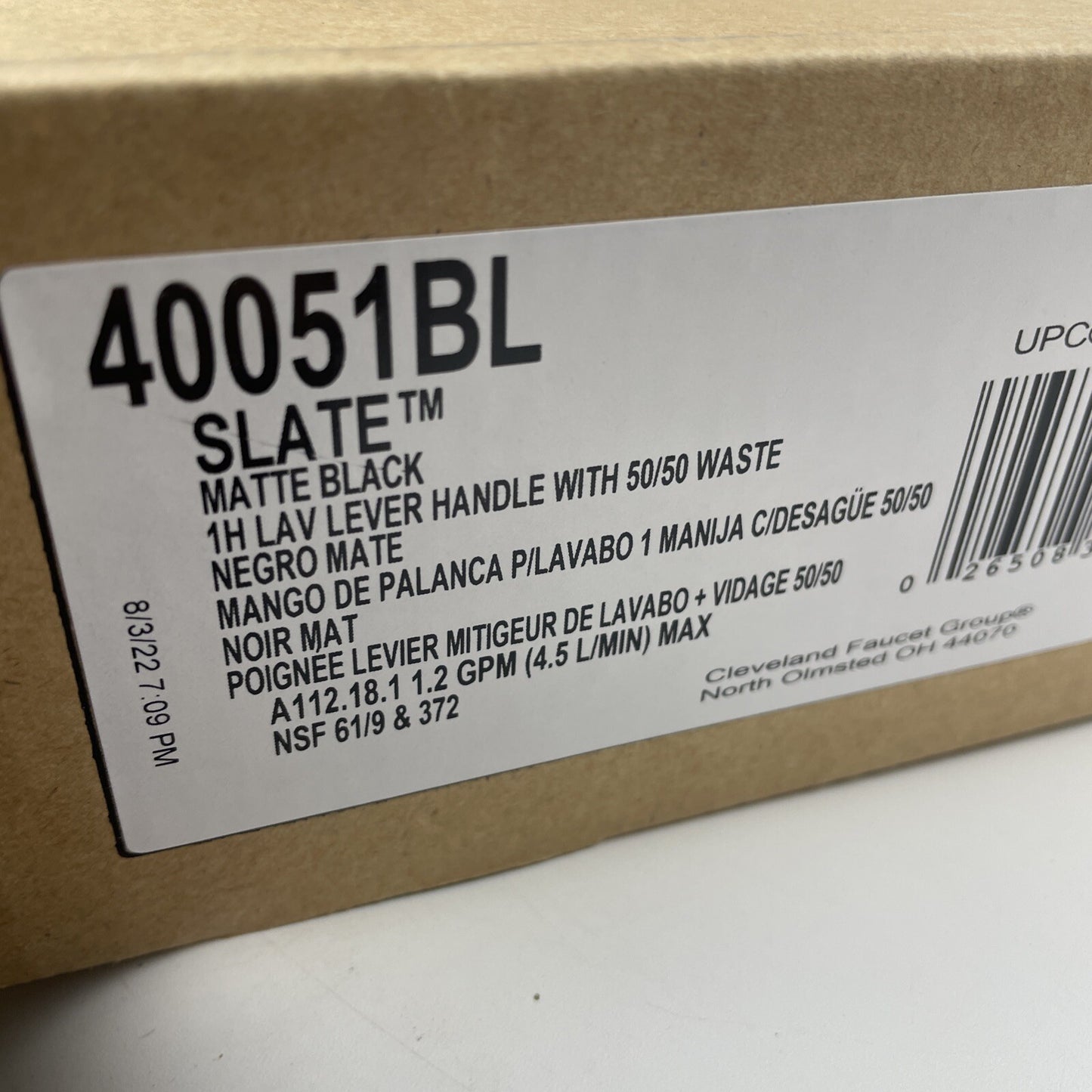 CFG by Moen 40051BL Slate 1-Hole Single-Handle Bathroom Faucet Matte Black
