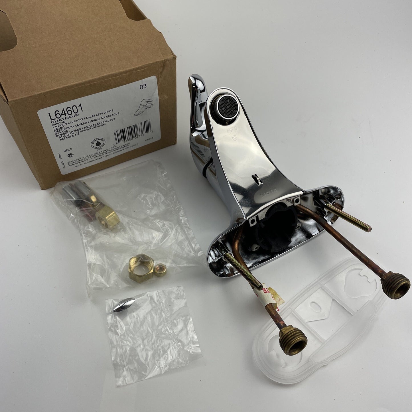 Moen L64601 Chateau Single-Handle Centerset Low Arc Bathroom Faucet - Chrome
