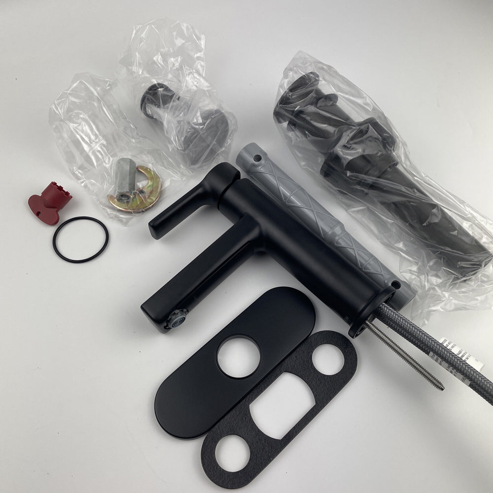 Moen 84627BL Rinza Single-Handle High Arc Bathroom Faucet - Matte Black