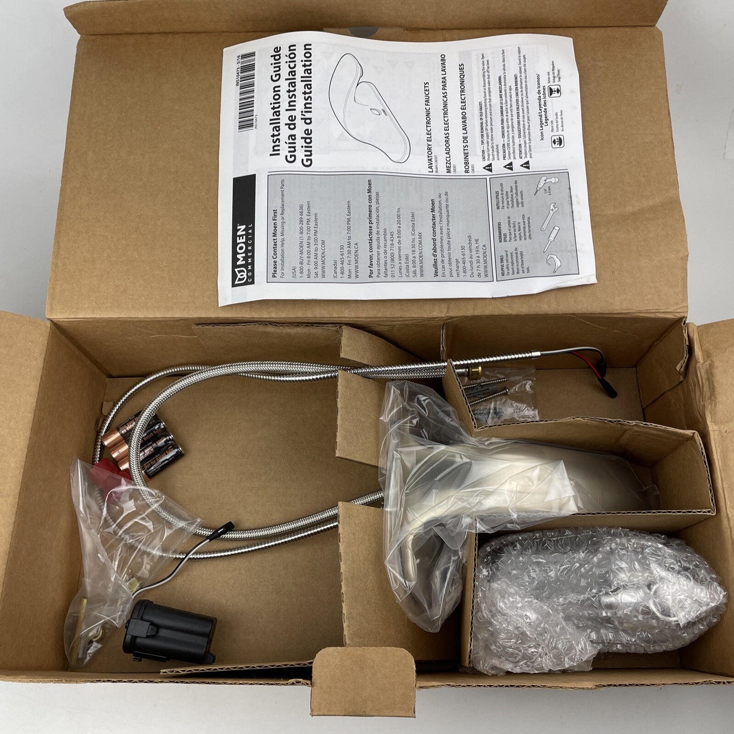 Moen CA8301BN M-Power Two Handle Centerset Bathroom Faucet - Brushed Nickel