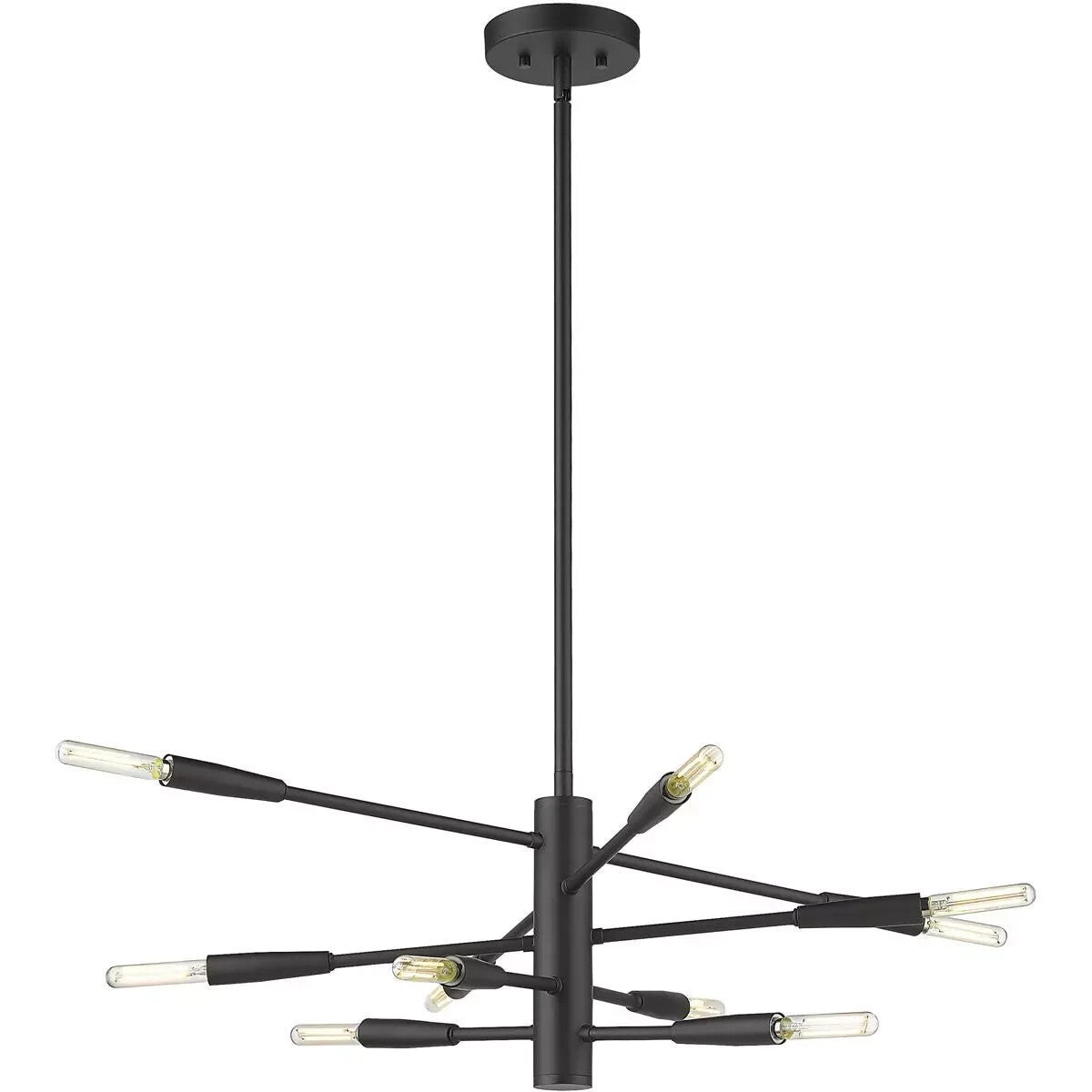 Z-Lite 737-10MB Ascension 10 Light 23 inch Matte Black Chandelier Ceiling Light