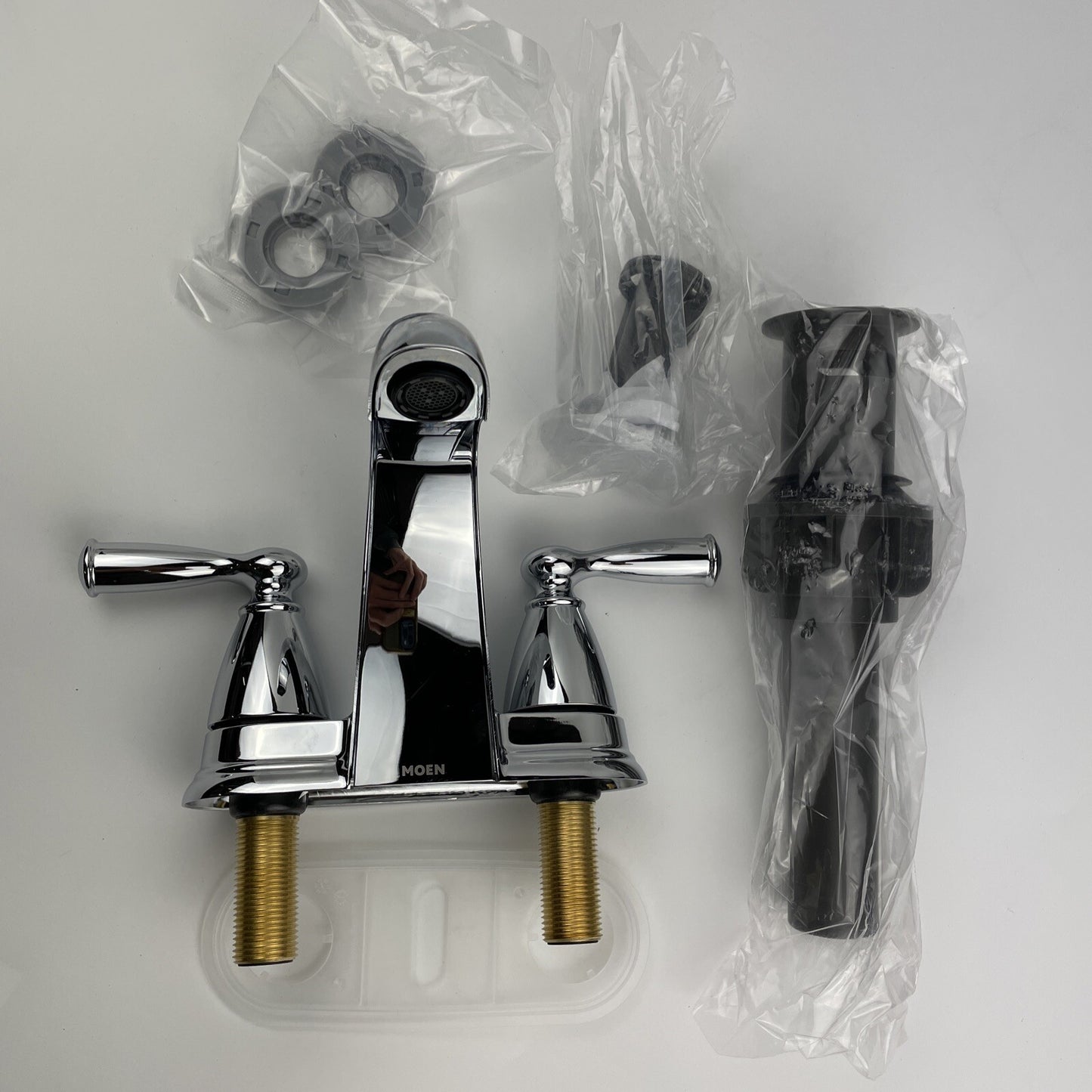 Moen 84942 Banbury Two-Handle Centerset Bathroom Sink Faucet - Chrome