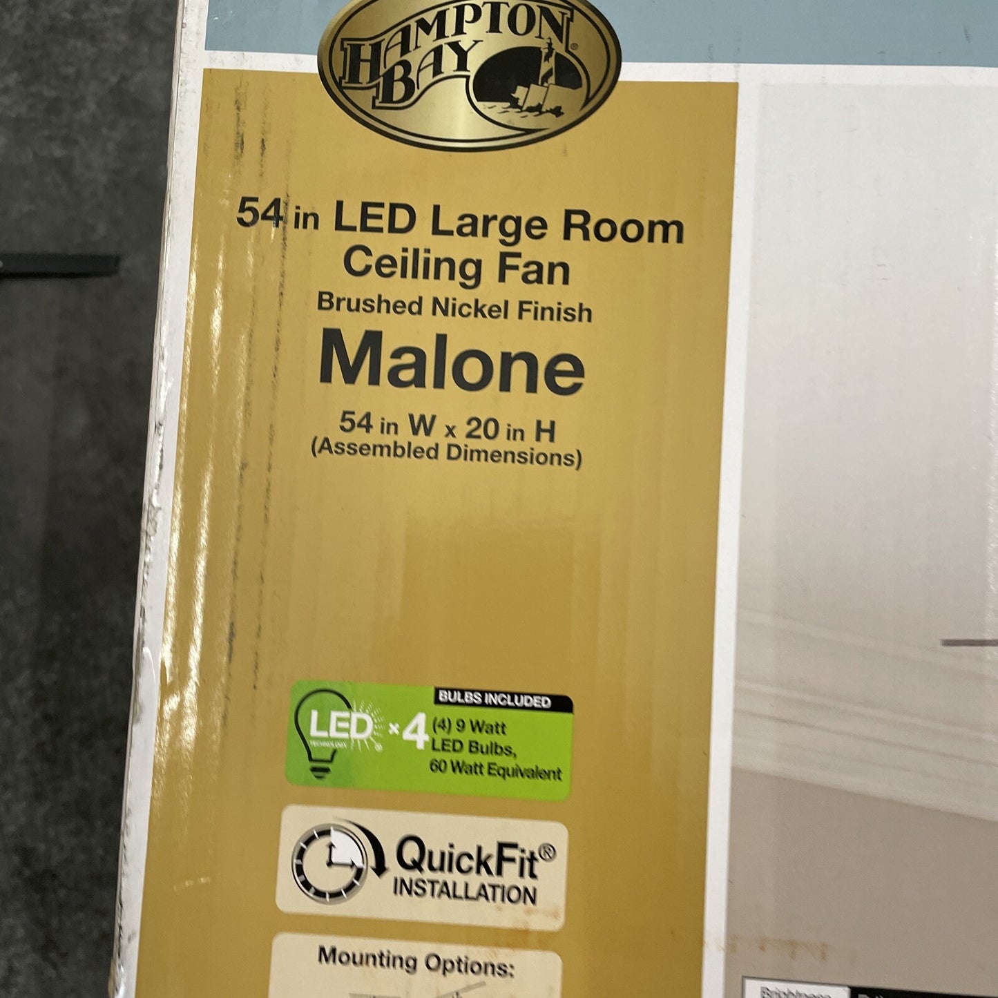 (READ) Hampton Bay 59254 Malone 54 in. Ceiling Fan