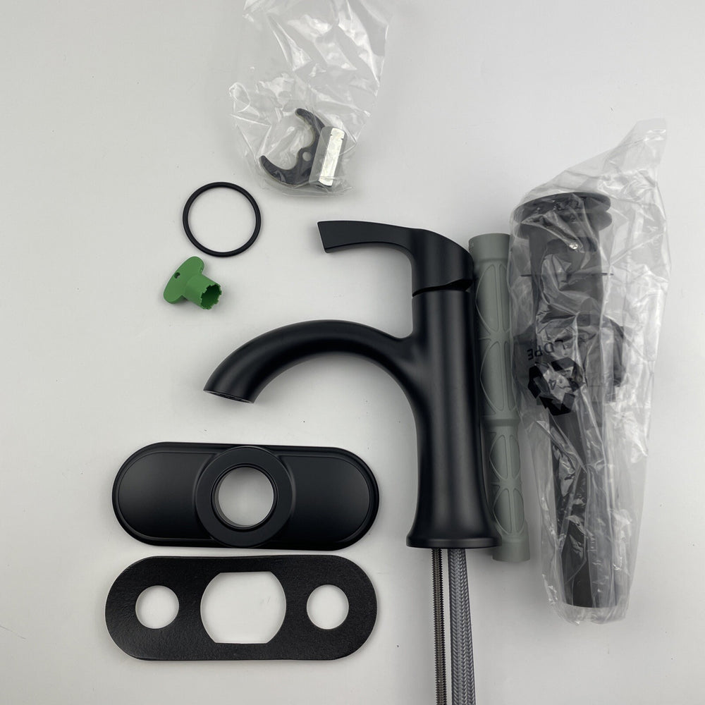 Moen 84466BL Korek Single Handle Bathroom Sink Faucet - Matte Black