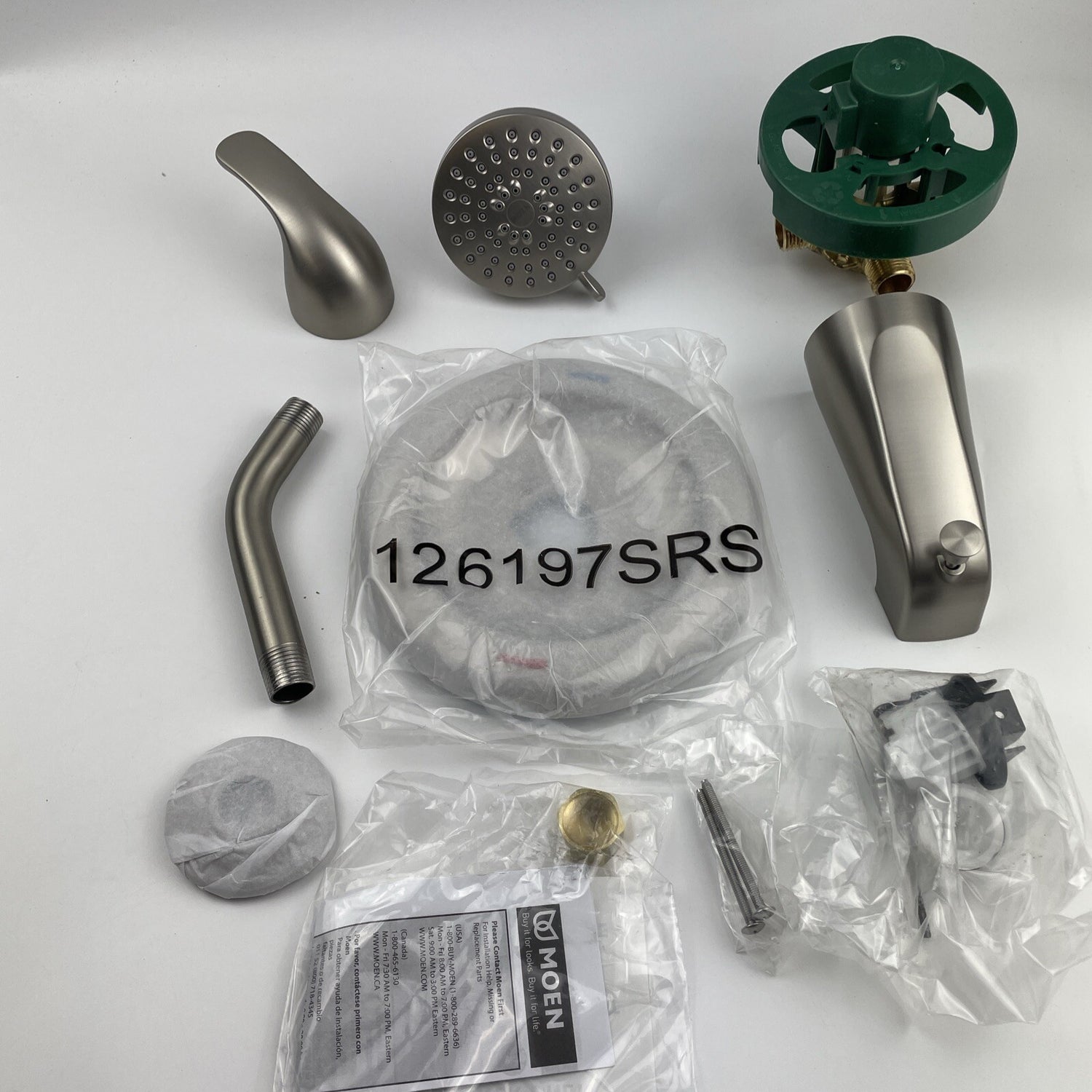 Moen 82613SRN Adler 1-Handle 4 Spray Tub and Shower Faucet - Brushed Nickel