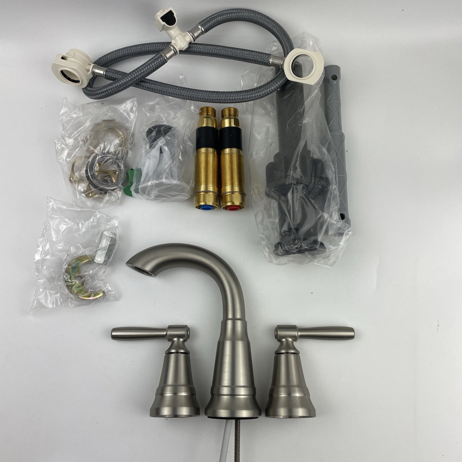 Moen 84972SRN Halle 8 in. High-Arc Bathroom Faucet - Spot Resist Brushed Nickel