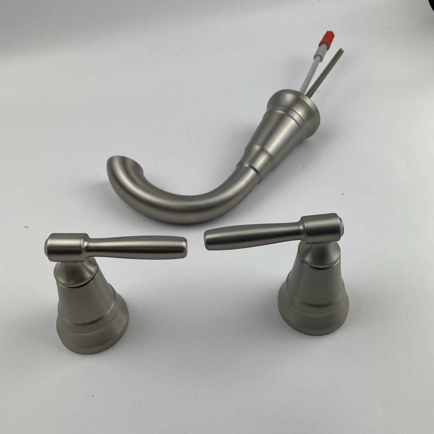 Moen 84972SRN Halle 8 in. High-Arc Bathroom Faucet - Spot Resist Brushed Nickel
