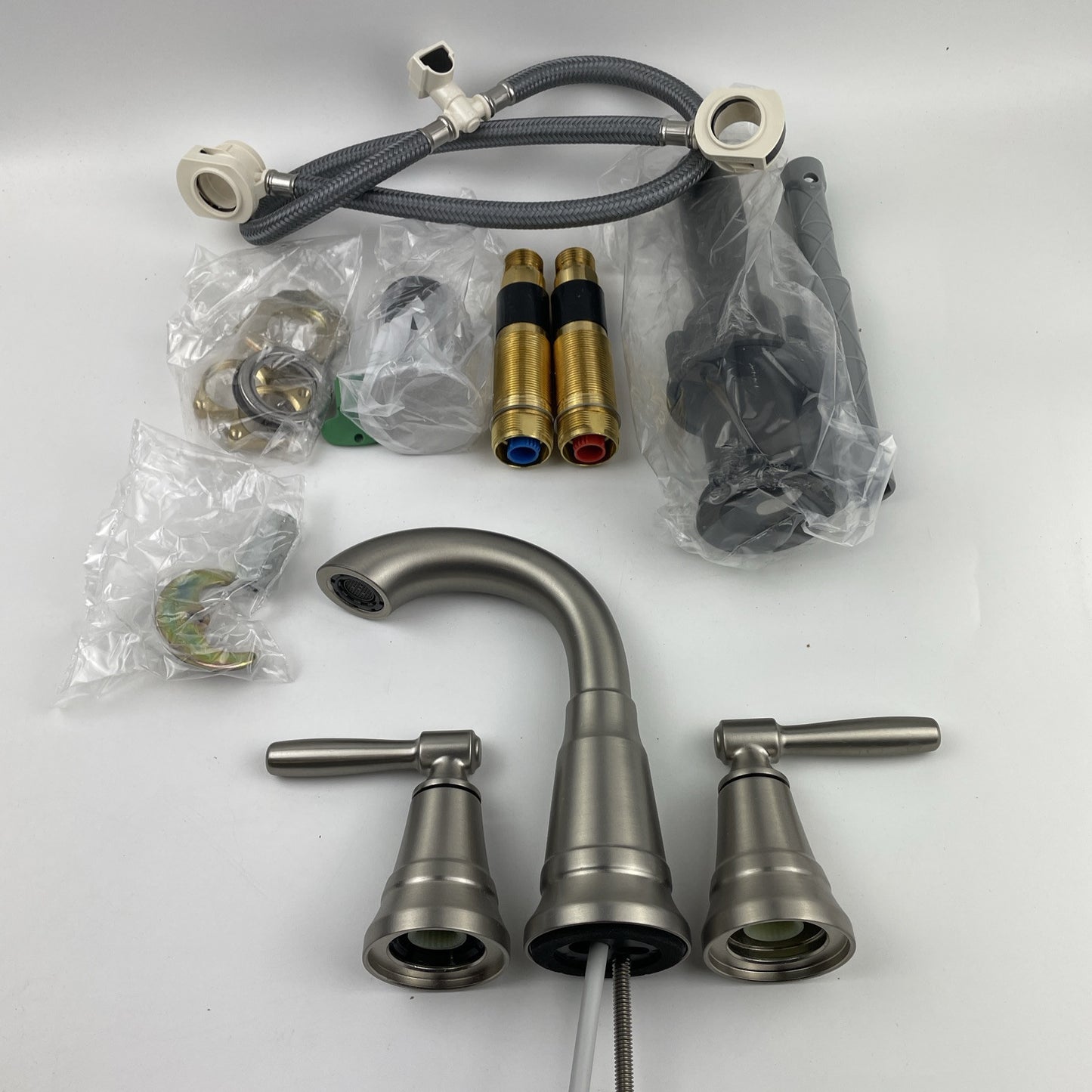 Moen 84972SRN Halle 8 in. High-Arc Bathroom Faucet - Spot Resist Brushed Nickel