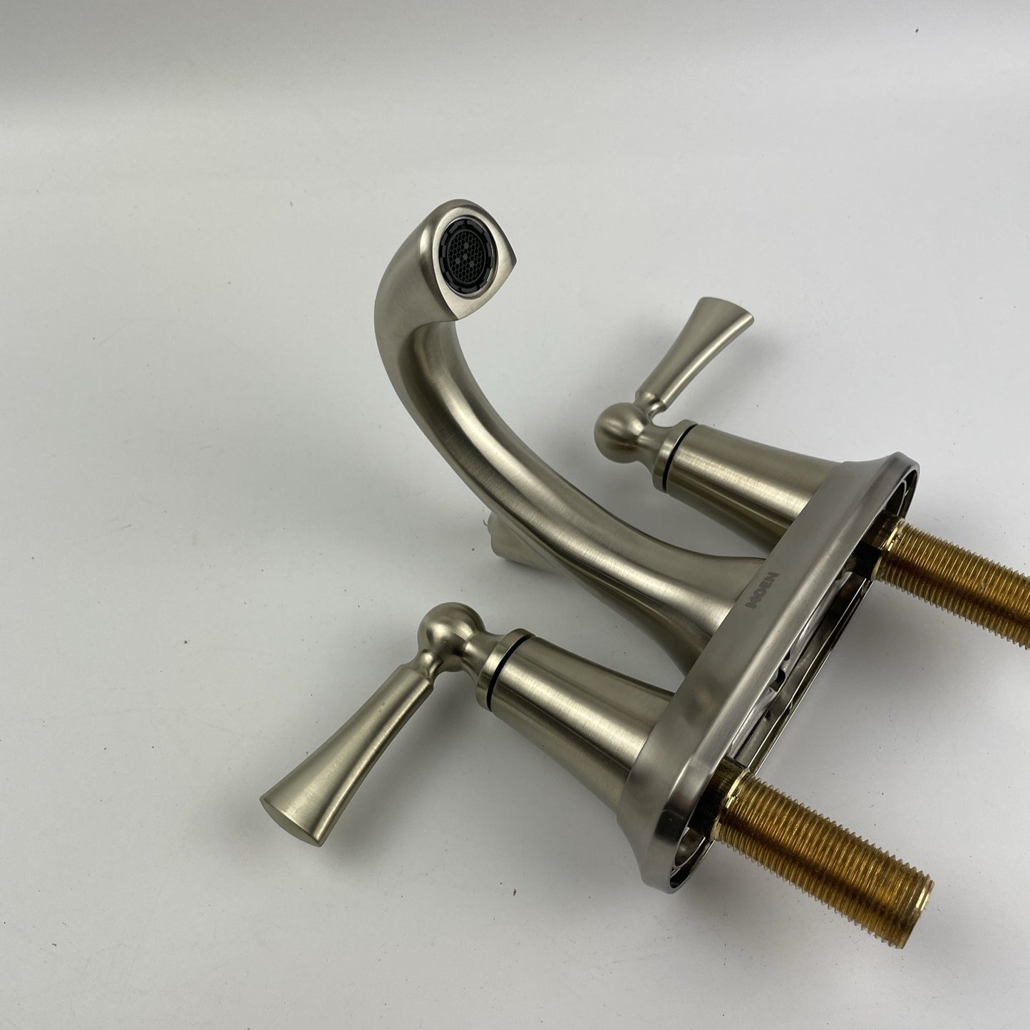 Moen 4505BN Wynford Centerset High-Arc Bathroom Faucet - Brushed Nickel