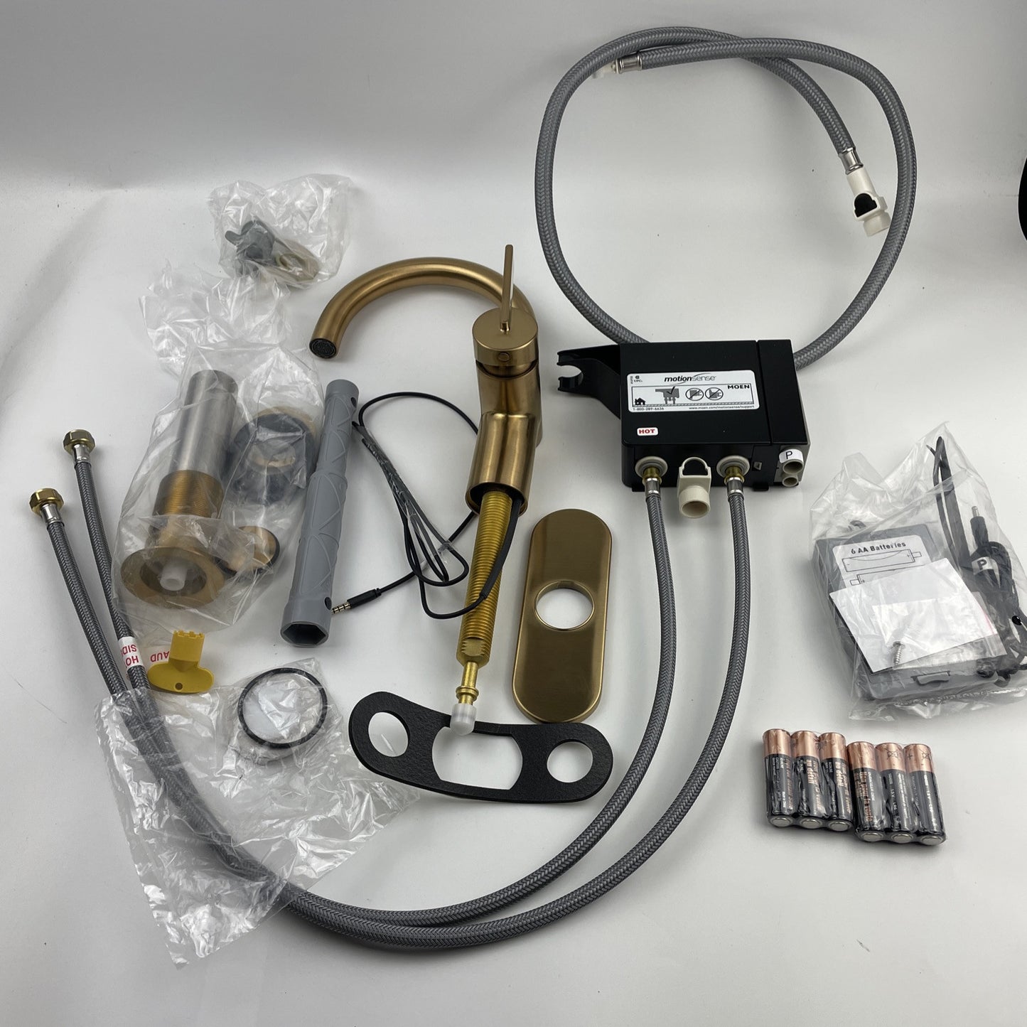 Moen 6221EWBG Cia Single Handle Single Hole Bathroom Sink Faucet - Brushed Gold