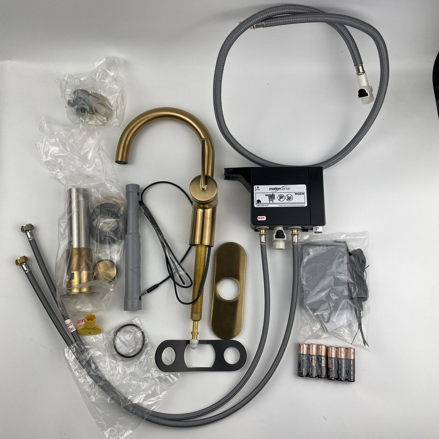 Moen 6221EWBG Cia Single Handle Single Hole Bathroom Sink Faucet - Brushed Gold