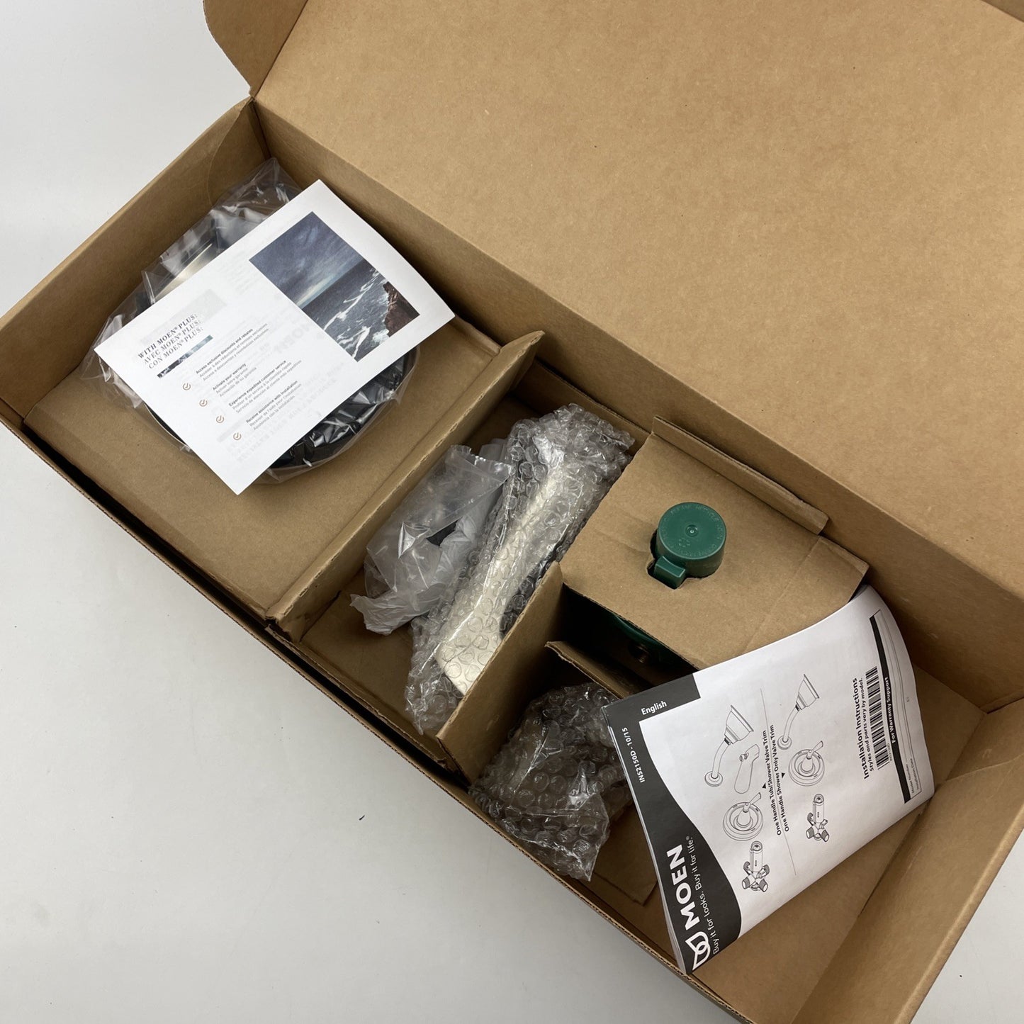 Moen 82504SRN Lindor Posi-Temp Tub and Shower with Valve - Brushed Nickel