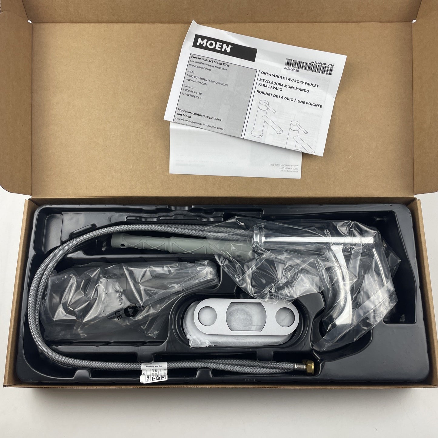 Moen 84484 Laken One-Handle Single Hole Bathroom Faucet - Chrome