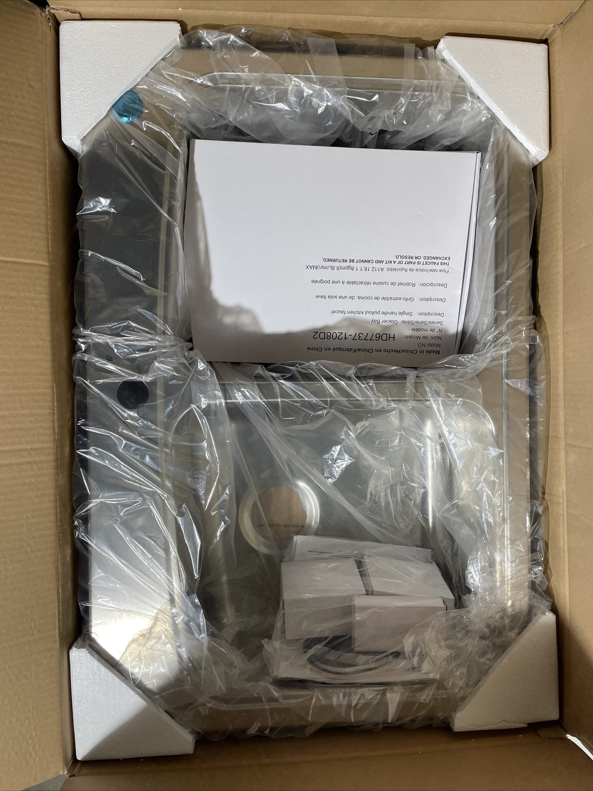 Glacier Bay AIO 33 in. Drop-in Double Bowl 20 Gauge Stainless Steel Kitchen Sink