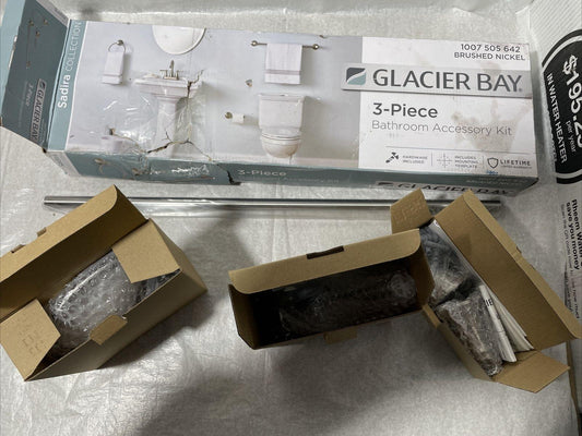 Glacier Bay BTH-033-282-BN Sadira Towel Bar/Towel Ring/Toilet Paper Holder
