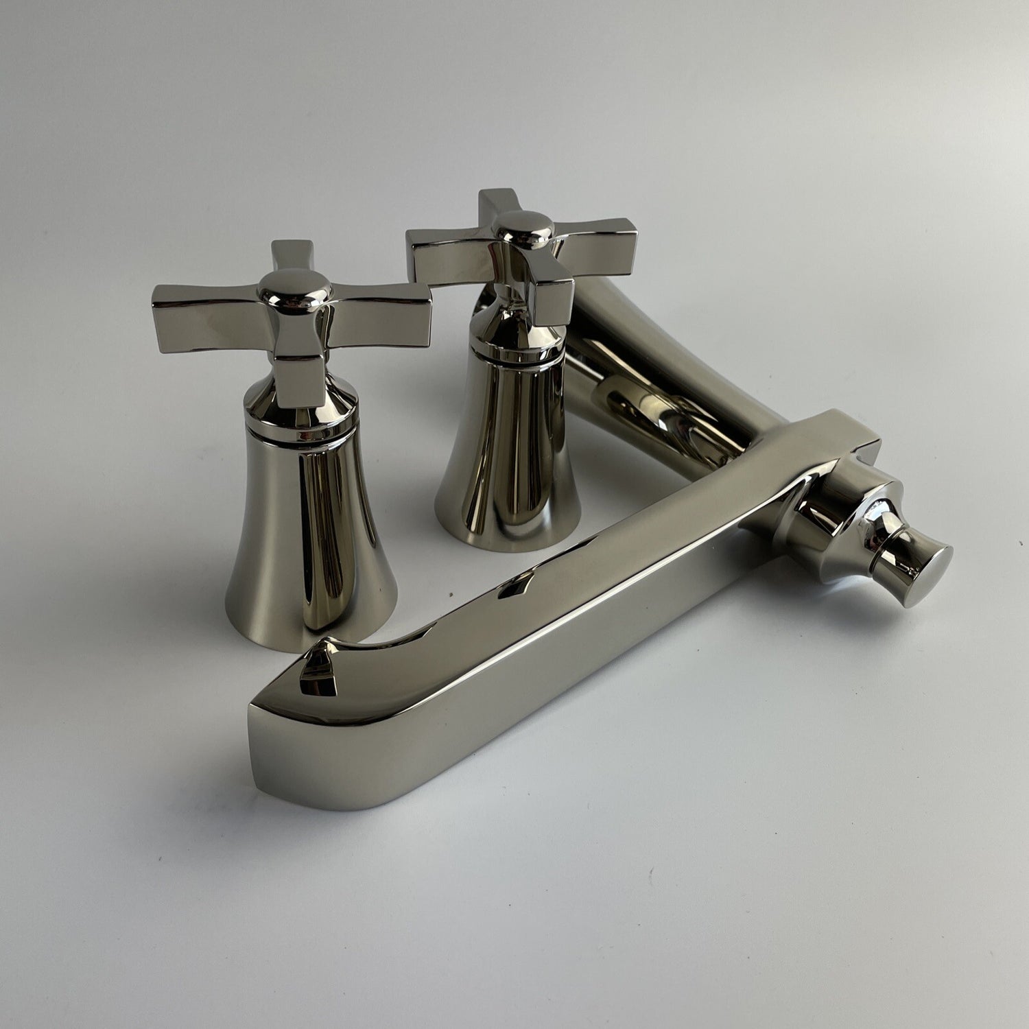 Moen TS927NL Flara Polished Nickel Two-Handle High Arc Roman Tub Faucet