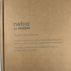 Moen N400H0BL Nebia Quattro Handheld Showerhead Magnetix Dock, Matte Black