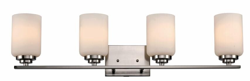 Mod Pod 4-Light Glass Drum Shaded Vanity Light Bar (WH8Q)