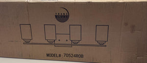 Mod Pod 4-Light Glass Drum Shaded Vanity Light Bar (WH8Q)