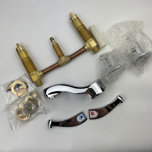 Moen 8228F12 M-DURA Wrist Blade Handle Widespread Bathroom Faucet 1.2GPM
