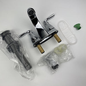 Moen 84532 Hilliard Two Handle Low Arc 4" Centerset Bathroom Faucet Chrome