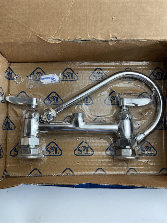 T&S B-0321 Deck Mounted Faucet With 8" Adjustable Centers - New