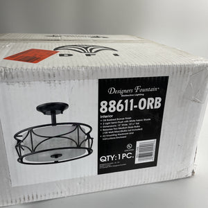 Designers Fountain 88611-ORB Avara 2 Light 13"W Ceiling Fixture - Bronze