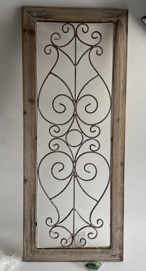 Lavish Home 80-WALLPN-1 Wall Décor, (L) 12.5” x (W) .44” x (H) 30.75”, Brown/Whi