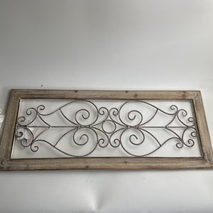Lavish Home 80-WALLPN-1 Wall Décor, (L) 12.5” x (W) .44” x (H) 30.75”, Brown/Whi