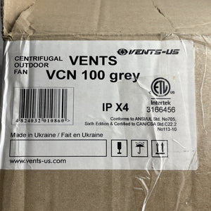 VENTS 238 CFM Power 4 in Wall Mount Exterior Centrifugal Exhaust Metal Duct Vent