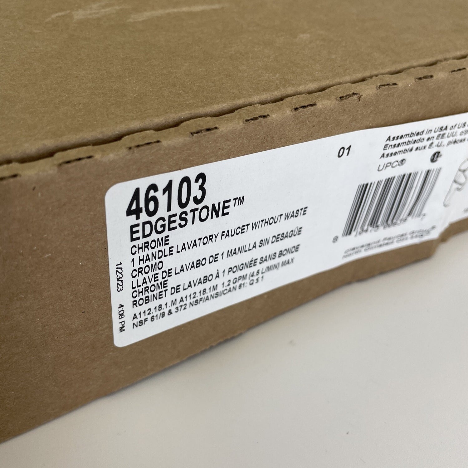 Moen 46103 EdgeStone 1.2 GPM Single Handle Single Hole Bathroom Faucet Chrome