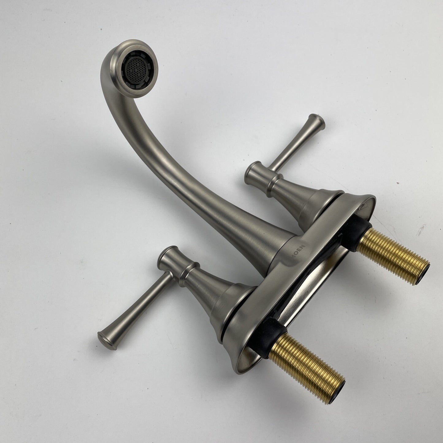 Moen 84755SRN Gilmour Brushed Nickel Two Handle 4" Centerset Bathroom Faucet