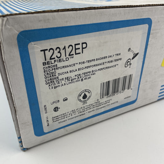 Moen T2312EP Belfield Posi-Temp Shower Trim Kit, Valve Required, Chrome