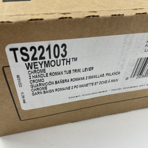 Moen TS22103 Weymouth Two-Handle High Arc Roman Tub Faucet Chrome