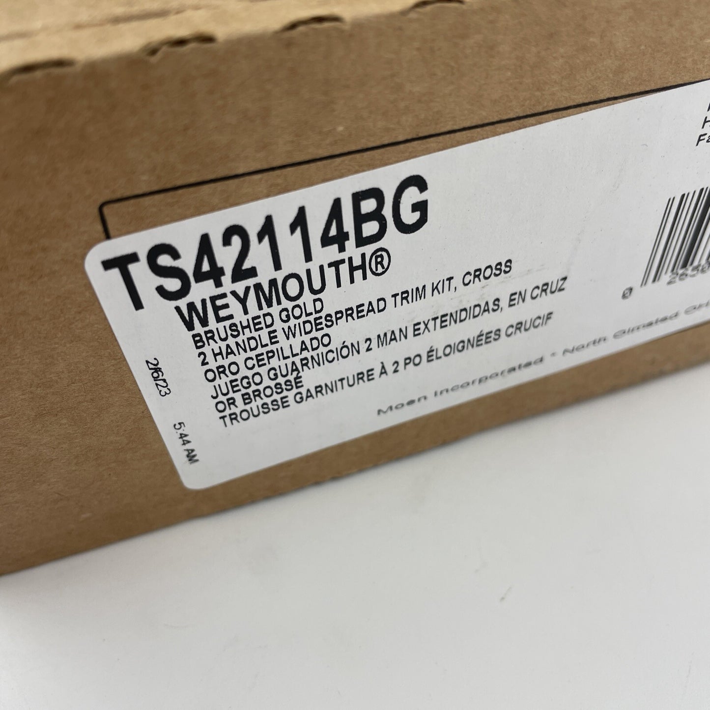 Moen TS42114BG Weymouth Two-Handle Widespread Bathroom Faucet Brushed Gold