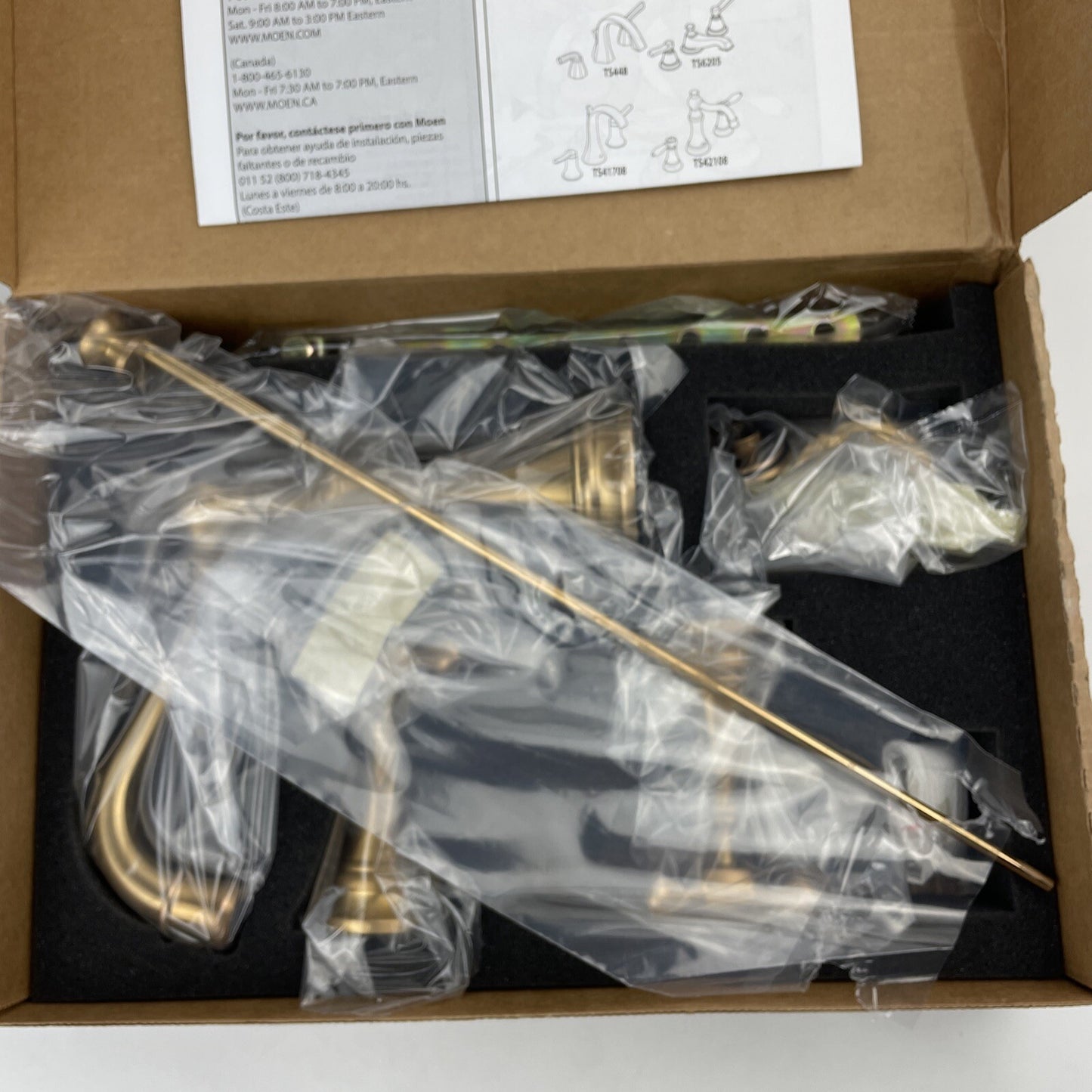 Moen TS42114BG Weymouth Two-Handle Widespread Bathroom Faucet Brushed Gold