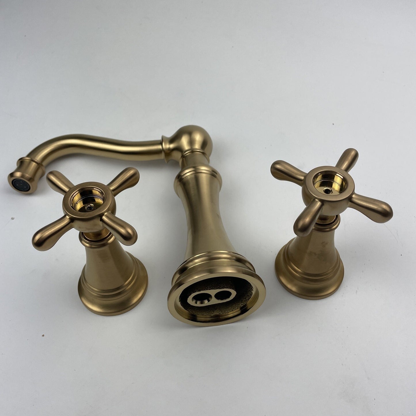 Moen TS42114BG Weymouth Two-Handle Widespread Bathroom Faucet Brushed Gold