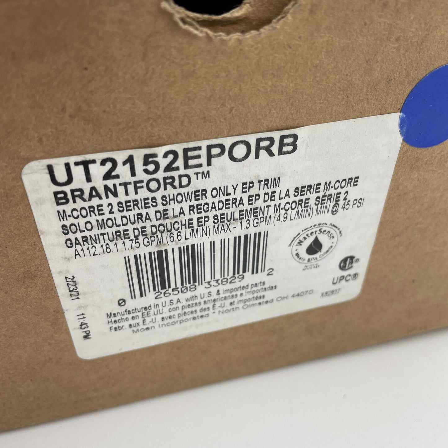 Moen UT2152EPORB Brantford M-CORE 2-Series Shower Trim Oil Rubbed Bronze