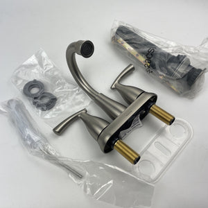 Moen 84128SRN Essie Two-Handle 4 in. Centerset Faucet - Brushed Nickel