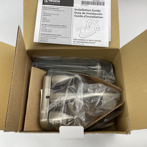 Moen 84128SRN Essie Two-Handle 4 in. Centerset Faucet - Brushed Nickel