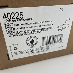 Moen CFG 40225 Cornerstone 1.2 GPM 2-Handle Bathroom Faucet - Chrome (Read)