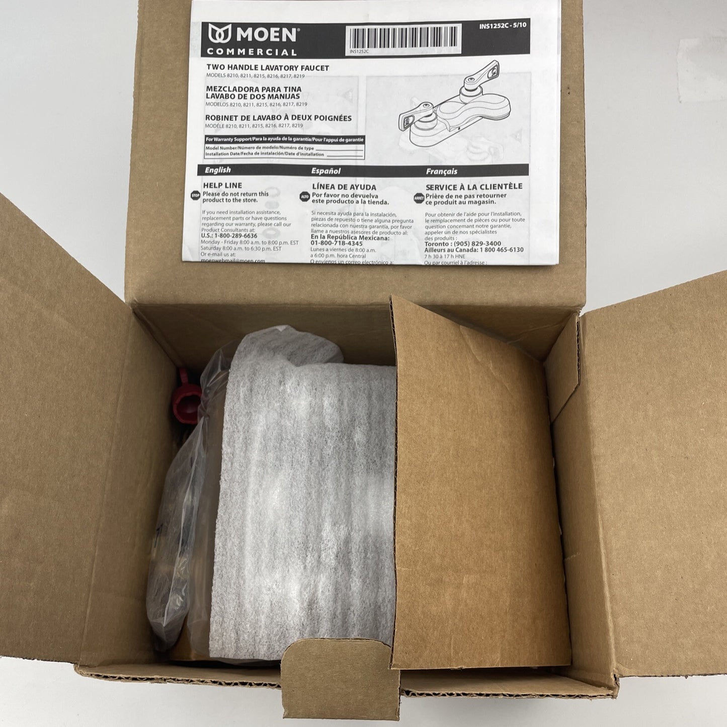 Moen 8215F05 Commercial M-Dura Centerset Bathroom Faucet 4" Wrist Blade Handles